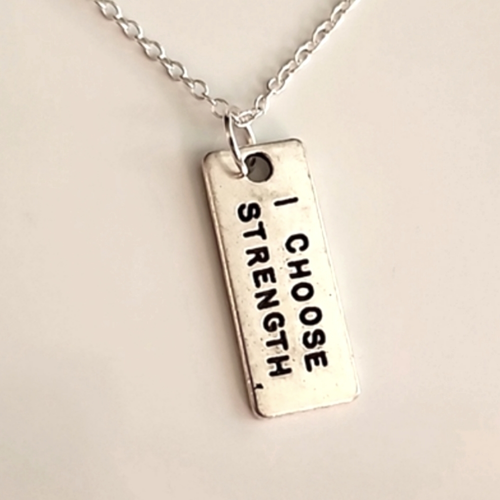 I chose Strength Pendant Necklace  18 Inch Sterling Chain NP